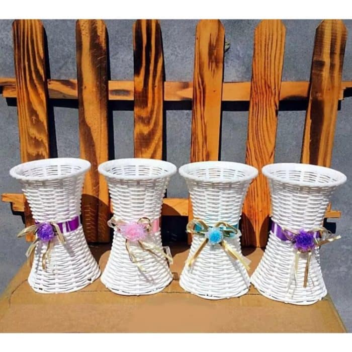 Kunststoff Blumentöpfe Mittelgroße Blumentöpfe Mode Balkon Garten Pflanze Pflanzer Blumenvase Home Decoration, Band Zufällige Farblieferung – Bild 5