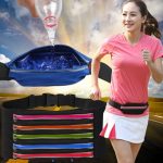 Multifunktionale Outdoor-Sportarten Wasserdichte High-Stretch-Tasche aus Kunstleder mit einfacher Taille und Nachtreflexstreifen, zufällige Farblieferung