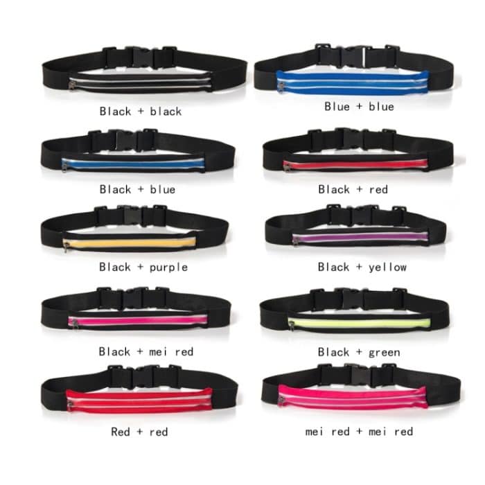 Multifunktionale Outdoor-Sportarten Wasserdichte High-Stretch-Tasche aus Kunstleder mit einfacher Taille und Nachtreflexstreifen, zufällige Farblieferung – Bild 2