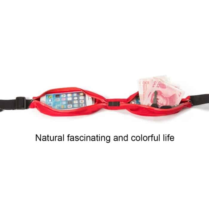 Multifunktionale Outdoor-Sportarten Wasserdichte High-Stretch-Tasche aus Kunstleder mit doppelter Taille und reflektierendem Nachtstreifen, zufällige Farblieferung – Bild 4