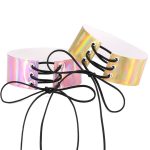 Europäische und amerikanische einfache sexy gebundene Kragen-Mode-Laser-Haut leuchtende Halskette, zufällige Farblieferung – Bild 4