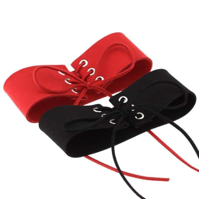 2 PCS Einfache Persönlichkeit Punk Sexy Gebundener Kragen Mode Samt Kragen Knochen Halskette, Zufällige Farblieferung – Bild 3