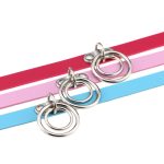 2 PCS European und American Rock Punk Nachtclub Street Dancing Doppelring Lederhalsband Halskette, zufällige Farblieferung – Bild 3