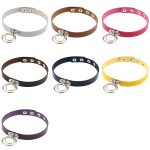 2 PCS European und American Rock Punk Nachtclub Street Dancing Doppelring Lederhalsband Halskette, zufällige Farblieferung – Bild 8