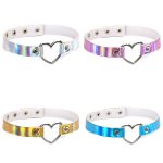 2 PCS europäische und amerikanische Harajuku Laser Herzform Kragen Glowing Choker Halskette, zufällige Farblieferung – Bild 7
