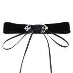 2 PCS europäische und amerikanische Mode Street-Snap-Kragen Hohllegierung Samt Choker Halskette, zufällige Farblieferung – Bild 3