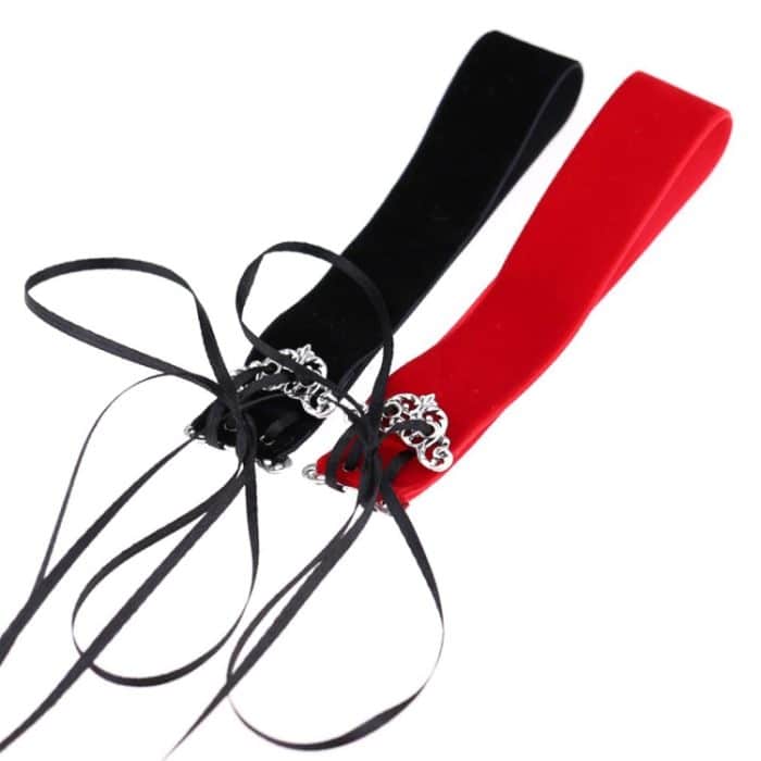 2 PCS europäische und amerikanische Mode Street-Snap-Kragen Hohllegierung Samt Choker Halskette, zufällige Farblieferung – Bild 5