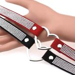 Japanische Harajuku Strass Herzform Punk Kragen Mode weibliche Halsband Halskette, zufällige Farblieferung – Bild 4