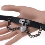Europäisches und amerikanisches Harajuku-Punk-Herz-förmiges Schloss-Lederhalsband-Halsband, zufällige Farblieferung – Bild 4