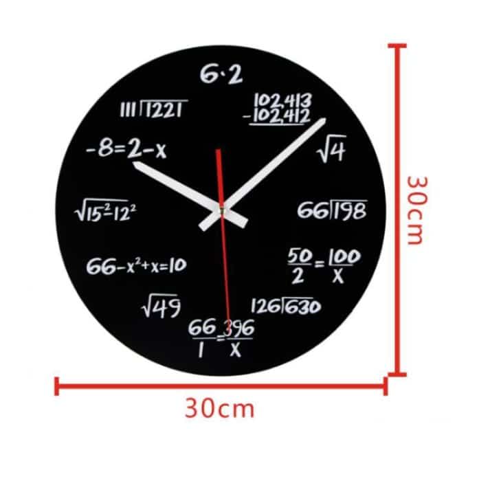 Kreative Acryl Wohnzimmer dekorative mathematische Formel Wanduhr – Bild 4
