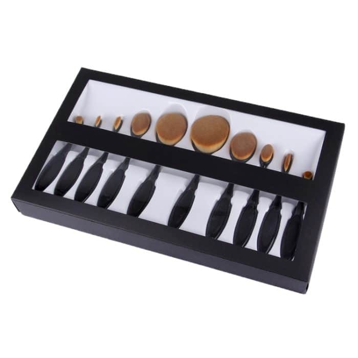 10 PCS Zahnbürste Stil Griff Make-up Pinsel Augenbrauen Pinsel Set – Bild 8