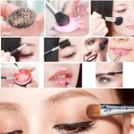 5 in 1 Pink Stripes Pattern Professionelles Make-up Tool Kit – Bild 6