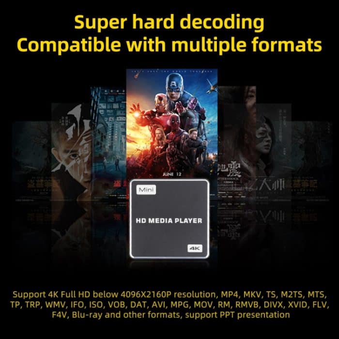 X5 UHD 4K Android 4.4.2 Media Player TV-Box mit Fernbedienung, RK3229 Quad Core bis zu 1,5 GHz, RAM: 1 GB, ROM: 8 GB, unterstützt WLAN, USB, HD Media Interface, TF-Karte, US-Stecker – Bild 9