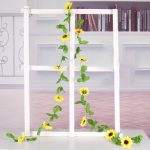 2 PCS Sonnenblume Kunstblume Innen Hintergrund Wand Fensterdekoration, Länge: 2,6 m – Bild 3