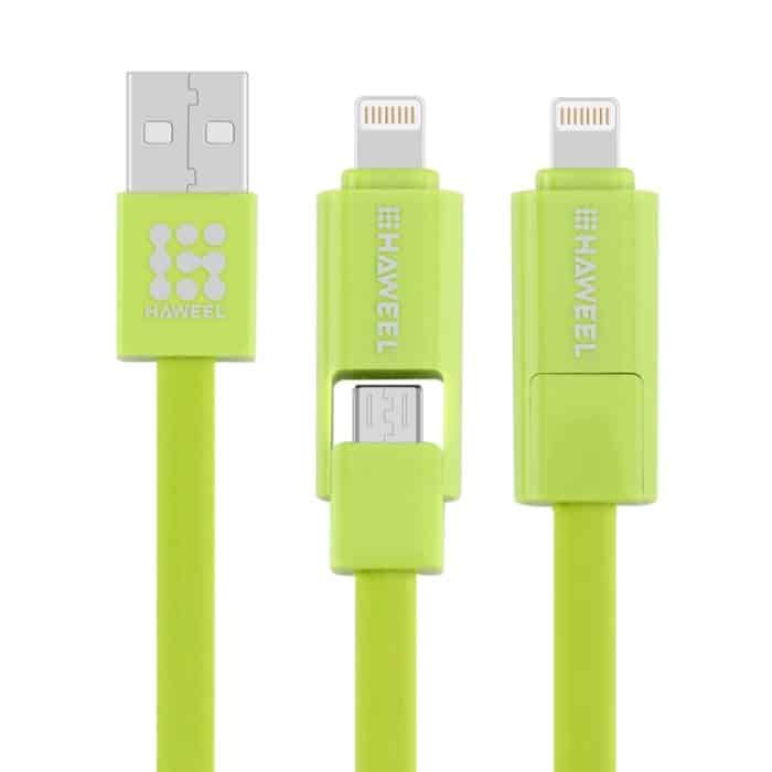 HAWEEL 1 m 2-in-1-Micro-USB- und 8-Pin-zu-USB-Datensynchronisierungs-Ladekabel – Bild 2