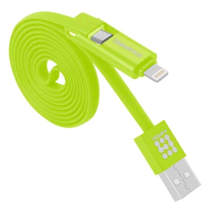 HAWEEL 1 m 2-in-1-Micro-USB- und 8-Pin-zu-USB-Datensynchronisierungs-Ladekabel – Bild 3