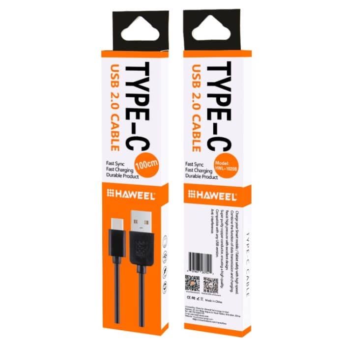 HAWEEL 1 m USB-C/Typ-C auf USB 2.0 Daten- und Ladekabel – Bild 4