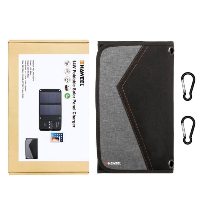 HAWEEL 14W Faltbares Solarpanel -Ladegerät mit 5 V / 2,4A Max Dual USB -Anschlüssen – Bild 13
