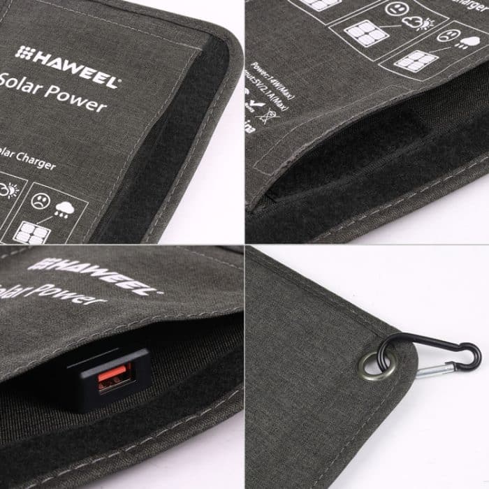 HAWEEL 14W Faltbares Solarpanel -Ladegerät mit 5 V / 2,4A Max Dual USB -Anschlüssen – Bild 4