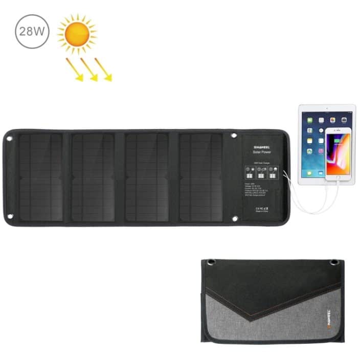 HWL2704.jpg Haweel 28W Faltbares Solarpanel -Ladegerät mit 5V 3A Max Dual USB -Anschlüssen – Bild 1