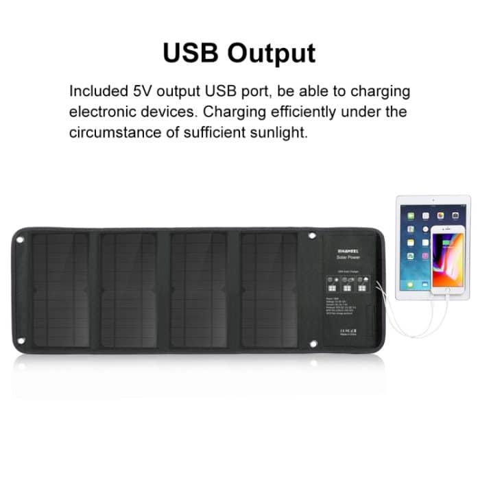 Haweel 28W Faltbares Solarpanel -Ladegerät mit 5V 3A Max Dual USB -Anschlüssen – Bild 5