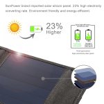 Haweel 14W 5V 2.4A Tragbares faltbares Solarladegerät Outdoor Travel wiederaufladbare Klappbeutel mit 4 Solarmodulen und USB -Anschluss, Größe: s – Bild 6