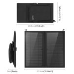 HAWEEL 12 W 2 Panels Faltbare Solarmodul-Ladetasche mit 5 V / 3,1 A max. zwei USB-Anschlüssen, unterstützt QC3.0 und AFC – Bild 3