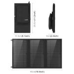 HAWEEL 18 W 3 Panels Faltbare Solarmodul-Ladetasche mit 5 V / 3,1 A max. zwei USB-Anschlüssen, unterstützt QC3.0 und AFC – Bild 3