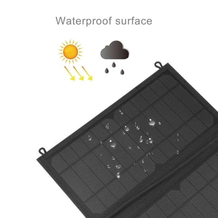 HAWEEL 18 W 3 Panels Faltbare Solarmodul-Ladetasche mit 5 V / 3,1 A max. zwei USB-Anschlüssen, unterstützt QC3.0 und AFC – Bild 9