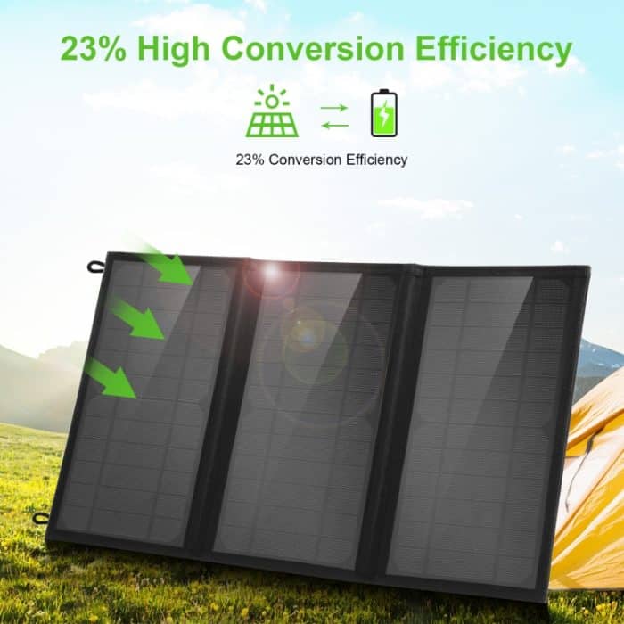 HAWEEL 18 W 3 Panels Faltbare Solarmodul-Ladetasche mit 5 V / 3,1 A max. zwei USB-Anschlüssen, unterstützt QC3.0 und AFC – Bild 10