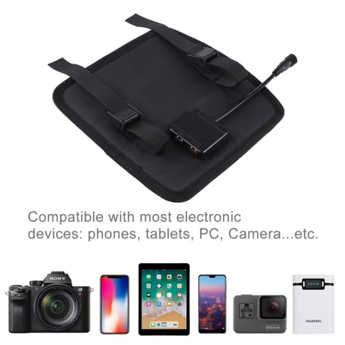 HAWEEL 28 W faltbares Regenschirm-Solarpanel-Ladegerät mit 5 V 3 A max. Dual-USB-Anschlüssen, unterstützt QC3.0/FCP/SCP/AFC/SFCP-Protokoll – Bild 9