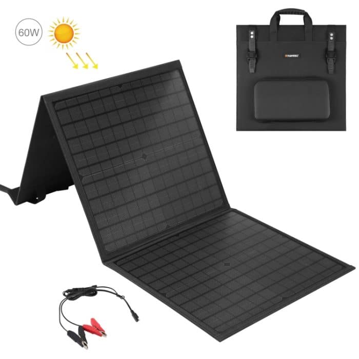 HWL2764B.jpg HAWEEL 60W faltbares Solarpanel-Ladegerät, Reisefalttasche, 60W – Bild 1