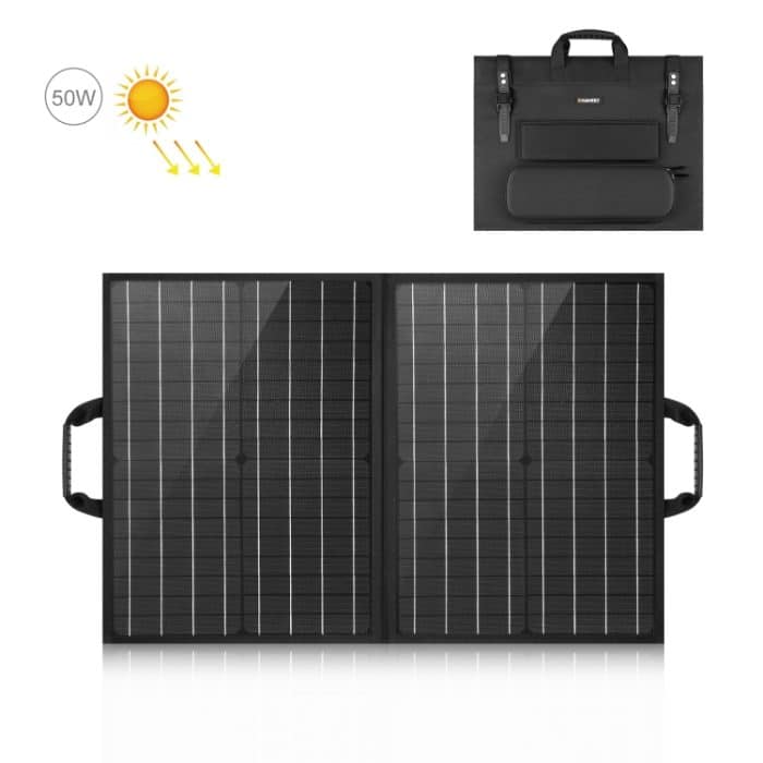 HAWEEL 50W faltbares Solarpanel-Ladegerät, Reisefalttasche, 50W – Bild 1