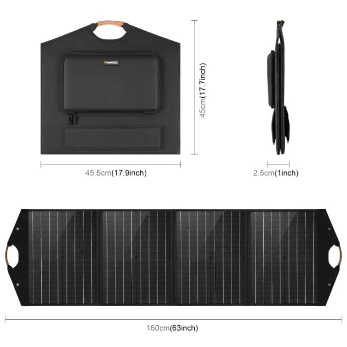 HAWEEL 100 W faltbares Solarpanel-Ladegerät, Reisefalttasche, 100W – Bild 3