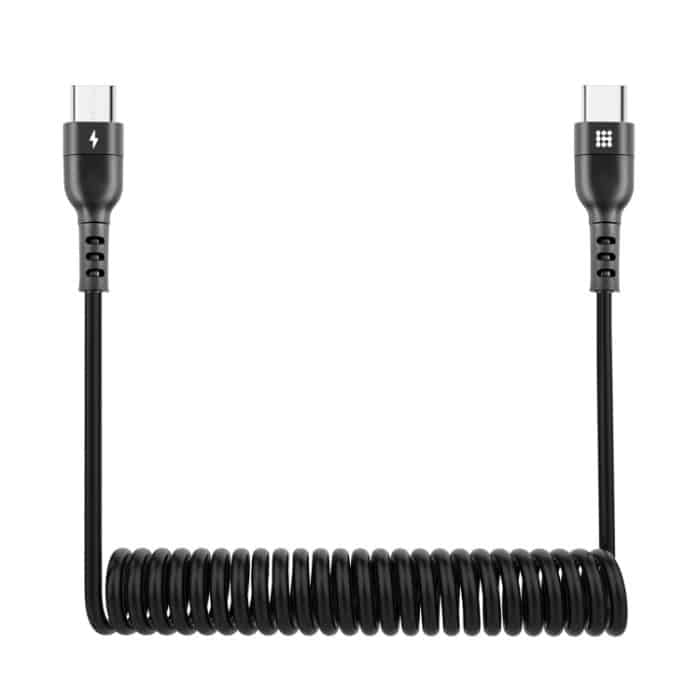 HAWEEL 1 m 5 A USB-C/Typ-C auf USB-C/Typ-C einziehbares Spiral-PD-Schnellladekabel – Bild 2
