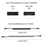 HAWEEL 2 m 5 A USB-C/Typ-C auf USB-C/Typ-C einziehbares Spiral-PD-Schnellladekabel – Bild 3