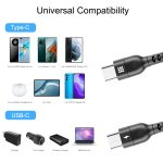 HAWEEL 2 m 5 A USB-C/Typ-C auf USB-C/Typ-C einziehbares Spiral-PD-Schnellladekabel – Bild 6