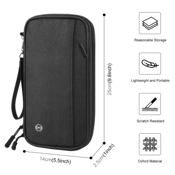 HAWEEL Clutch Tasche Reisepass Brieftasche Dokument Organizer Kreditkarten Fall Tasche, Clutch Bag – Bild 4