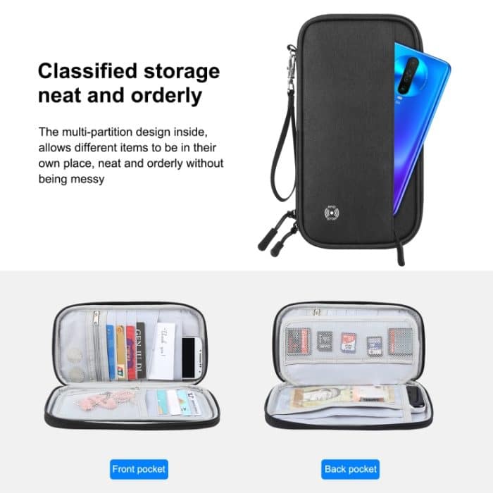 HAWEEL Clutch Tasche Reisepass Brieftasche Dokument Organizer Kreditkarten Fall Tasche, Clutch Bag – Bild 9