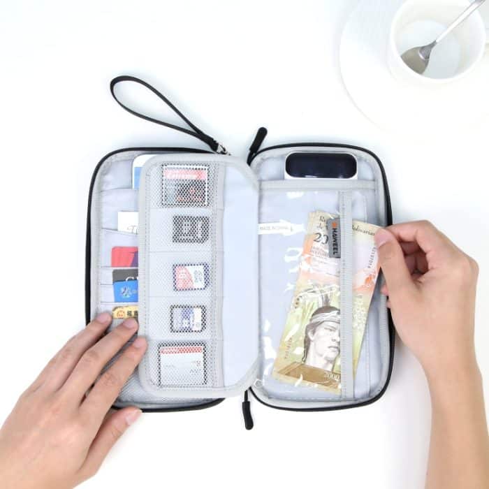 HAWEEL Clutch Tasche Reisepass Brieftasche Dokument Organizer Kreditkarten Fall Tasche, Clutch Bag – Bild 10