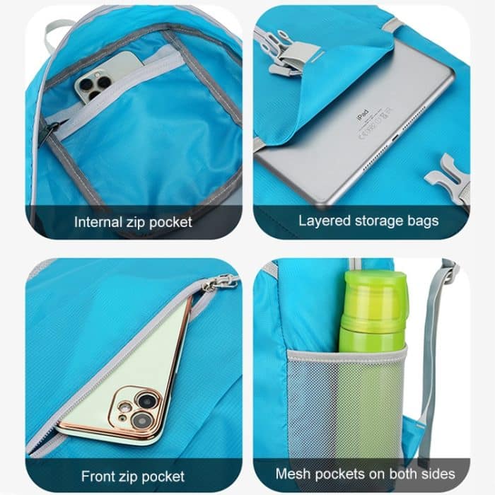 HAWEEL Wanderrucksack, tragbar, faltbar, große Kapazität, Schultertasche, Large Capacity Backpack – Bild 4