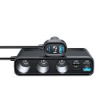 JOYROOM JR-CL06 9 in 1 154W PD USB-C / Typ-C + Dual QC3.0 USB + 3 USB + 3 Zigarettenanzünderlöcher Digitalanzeige Autoladegerät, JR-CL06 – Bild 2