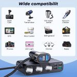 JOYROOM JR-CL06 9 in 1 154W PD USB-C / Typ-C + Dual QC3.0 USB + 3 USB + 3 Zigarettenanzünderlöcher Digitalanzeige Autoladegerät, JR-CL06 – Bild 7