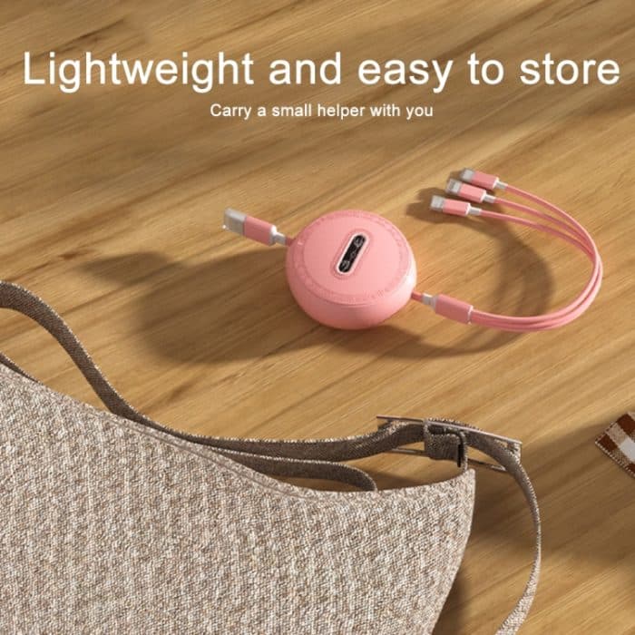 Micro + 8 Pin + Typ-C / USB-C 3-in-1-Teleskop-Ladekabel – Bild 4