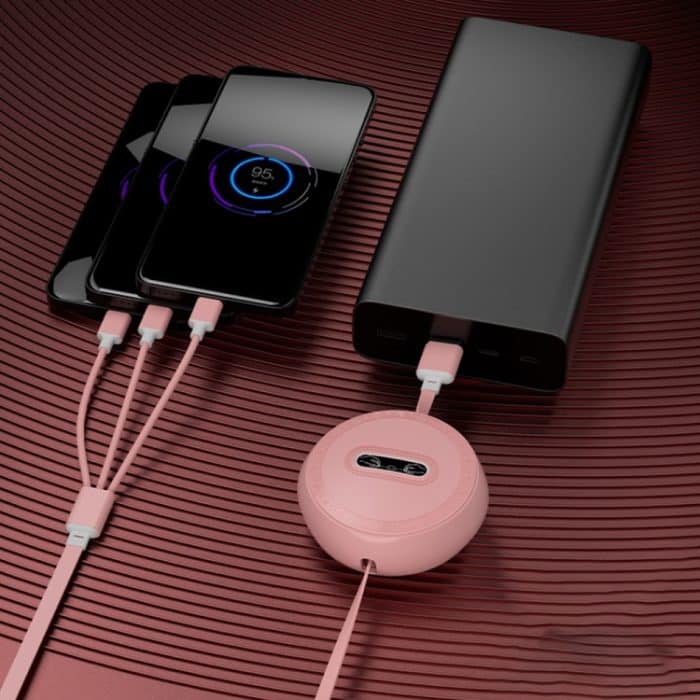 Micro + 8 Pin + Typ-C / USB-C 3-in-1-Teleskop-Ladekabel – Bild 5