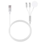 Multifunktionales 3-in-1-8-poliges magnetisches Ladekabel für iPhone/Apple Watch, Länge: 1 m – Bild 2