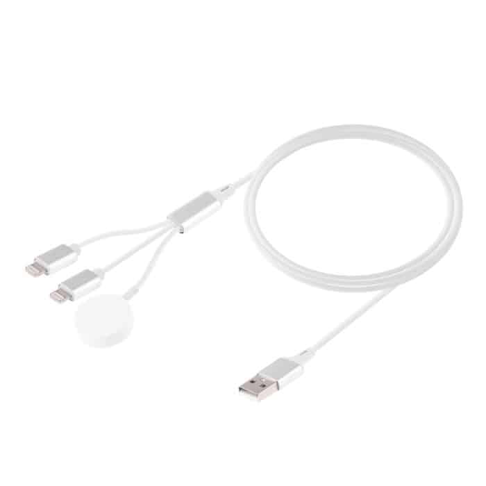 Multifunktionales 3-in-1-8-poliges magnetisches Ladekabel für iPhone/Apple Watch, Länge: 1 m – Bild 3