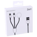 Multifunktionales 3-in-1-8-poliges magnetisches Ladekabel für iPhone/Apple Watch, Länge: 1 m – Bild 4