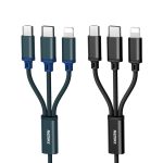 REMAX RC-131TH 1 m 2,8 A 3-in-1-USB-auf-8-Pin- und USB-C-/Typ-C- und Micro-USB-Ladekabel – Bild 2