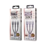 REMAX RC-070TH 1,2 m 2 A 3-in-1-USB-auf-8-Pin- und USB-C-/Typ-C- und Micro-USB-Ladekabel – Bild 5